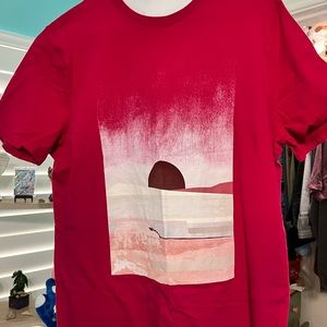 Express men pink twilight graphic t shirt